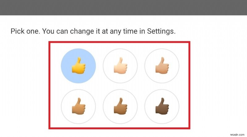 Facebookメッセンジャーで絵文字の肌の色を変更する方法