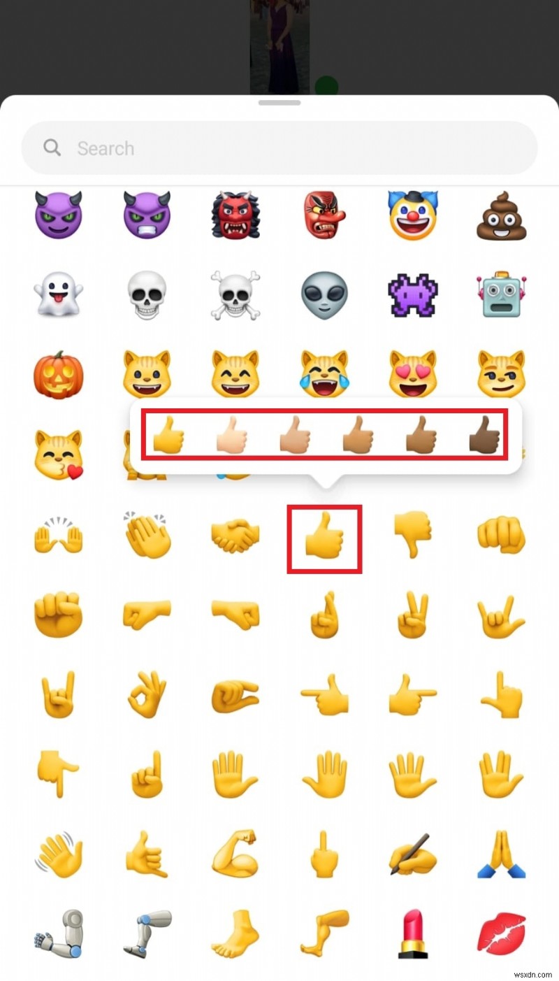 Facebookメッセンジャーで絵文字の肌の色を変更する方法
