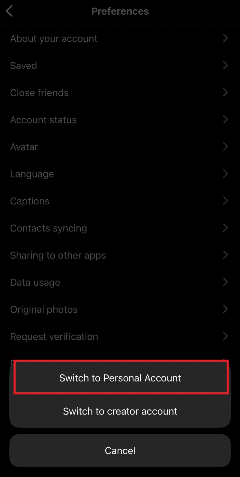 iPhoneでInstagramビジネスアカウントを個人アカウントに戻す方法｜ステップバイステップ解説