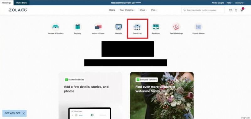 Zolaのウェディングゲストリストからゲストを簡単に削除する方法