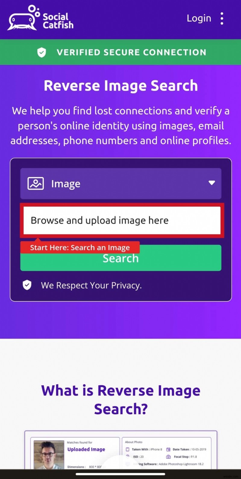 Social Catfish(ソーシャルキャットフィッシュ)で写真から個人の正体を特定する方法