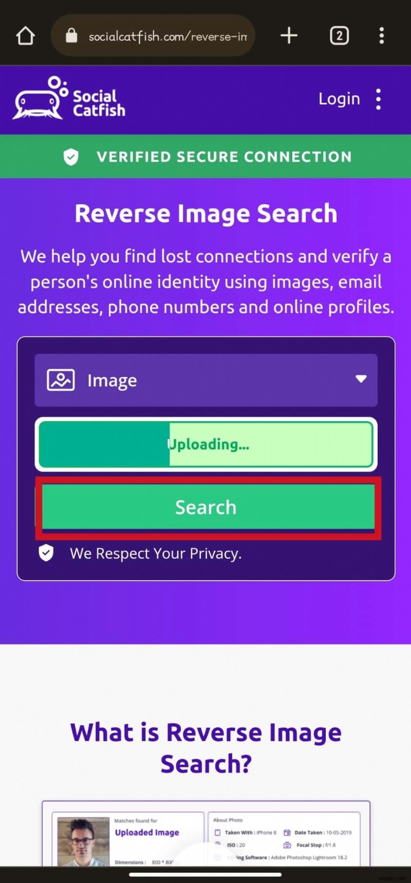 Social Catfish(ソーシャルキャットフィッシュ)で写真から個人の正体を特定する方法
