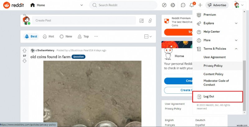 【Android】Redditアプリからログアウトする方法をステップごとに徹底解説