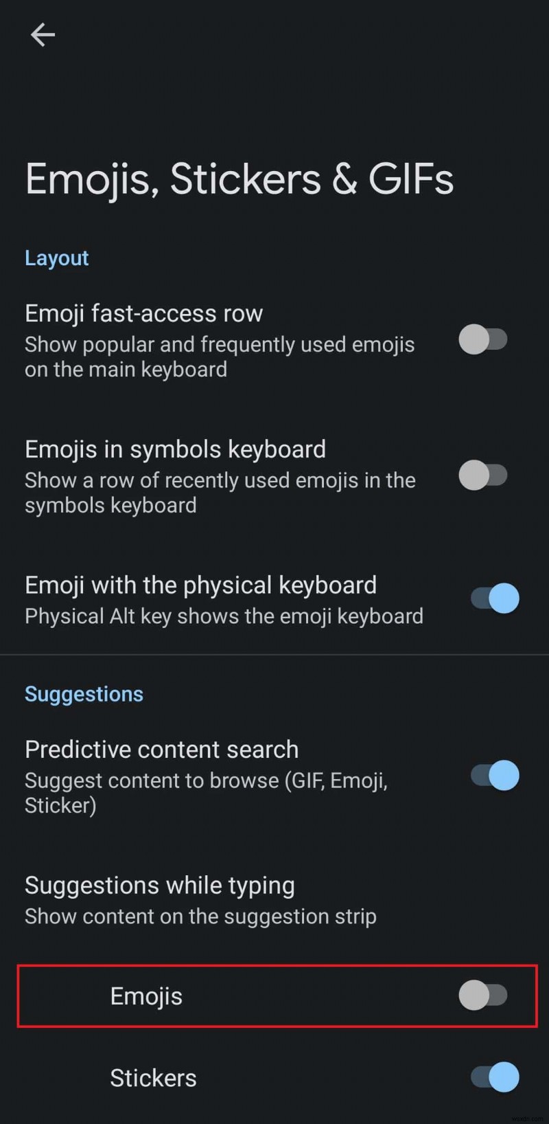 Androidで絵文字の候補表示をオフにする方法:かんたんステップガイド
