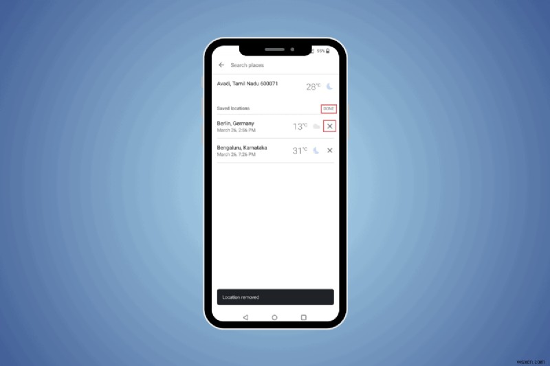 【Android】天気アプリから都市を簡単に削除する方法