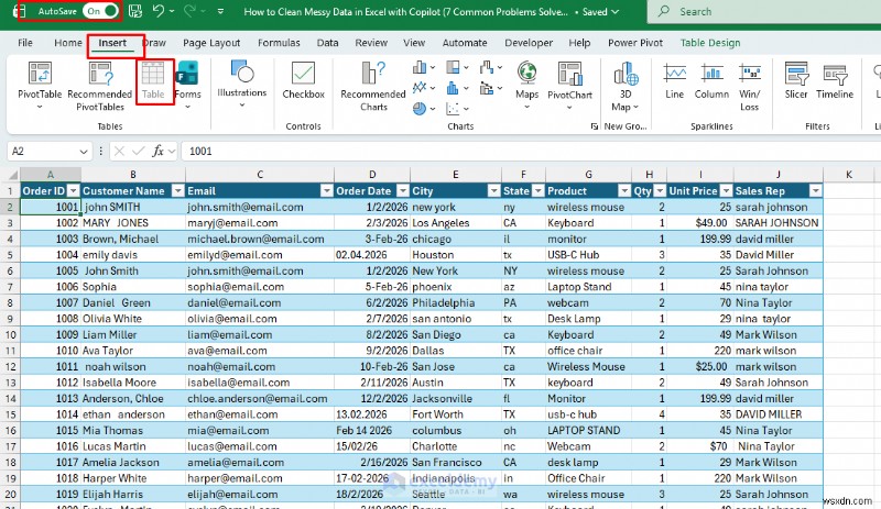 ExcelのデータクレンジングをCopilotで劇的に効率化:ワンクリックで解決できる7つのよくある問題