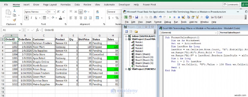 Excel VBA入門：マクロ・プロシージャ・モジュールの違いを徹底解説
