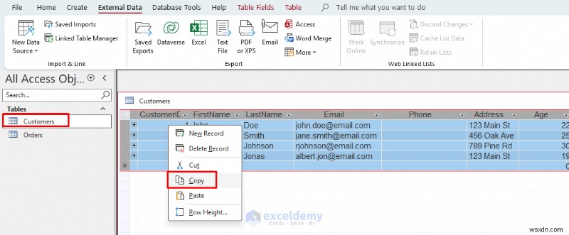 ステップバイステップ解説：Microsoft Access のデータを Excel にインポートする方法