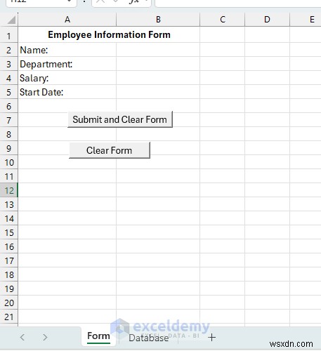 VBAと名前付き範囲を活用して、入力後に自動でクリアされるExcelフォームを作成する方法