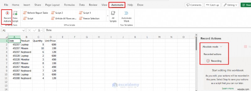 生産性向上ガイド:Office スクリプトで Excel Online のワークフローを自動化する方法