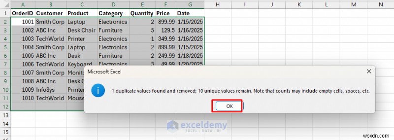 整合性を維持しながらExcelの重複データを削除する8つの実証済みの方法