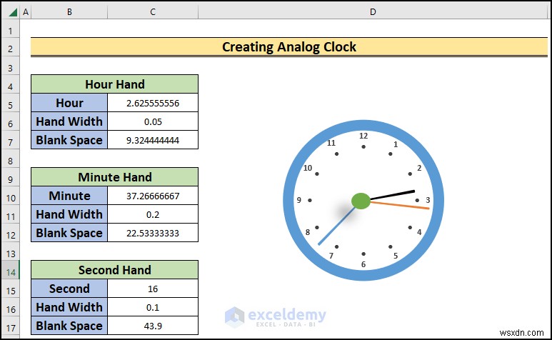 Excelでリアルタイムのアナログ時計を作る方法|初心者向けステップバイステップガイド