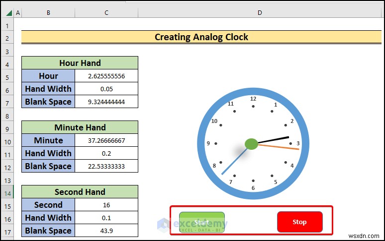 Excelでリアルタイムのアナログ時計を作る方法|初心者向けステップバイステップガイド