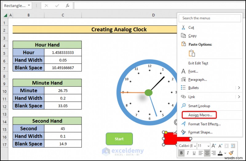 Excelでリアルタイムのアナログ時計を作る方法|初心者向けステップバイステップガイド
