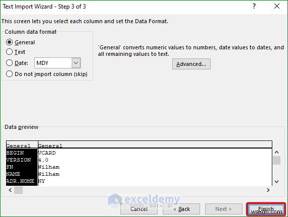 ExcelでVCF（vCard）ファイルを開く2つの簡単な方法【テキストウィザード＆Power Query】