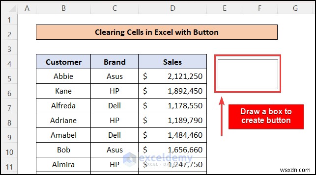 Excelのセルをワンクリックでクリア!VBAボタン作成の4ステップ
