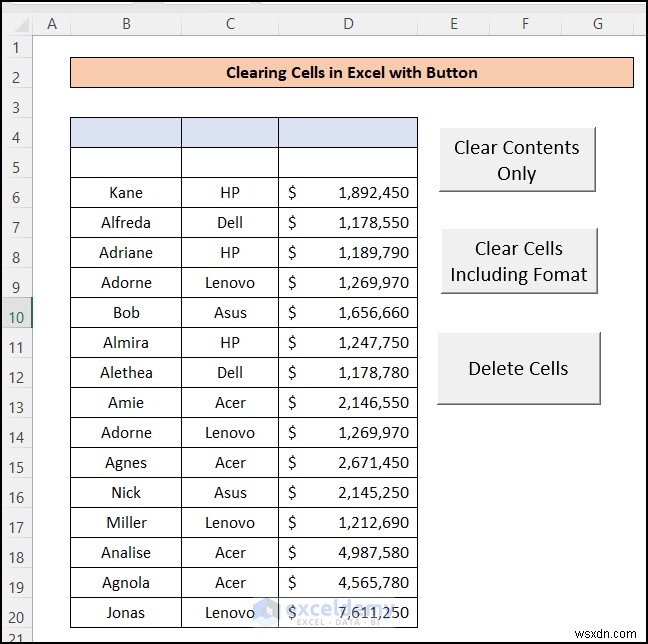 Excelのセルをワンクリックでクリア!VBAボタン作成の4ステップ