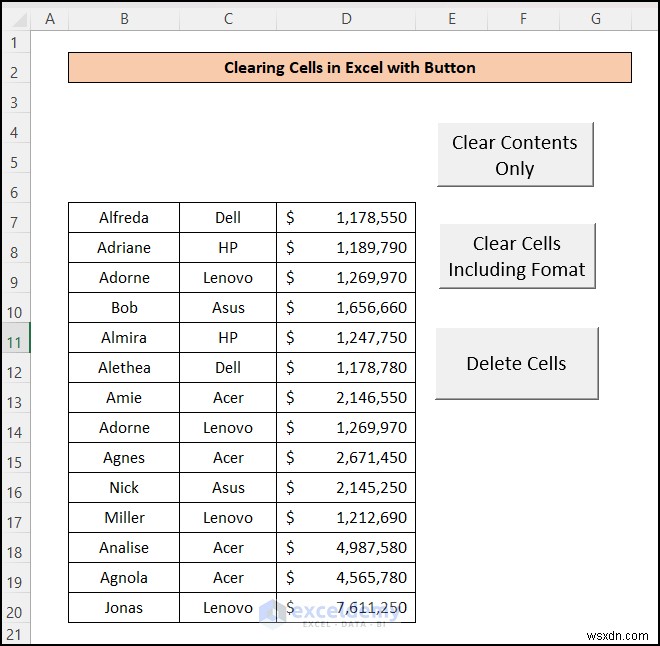 Excelのセルをワンクリックでクリア!VBAボタン作成の4ステップ