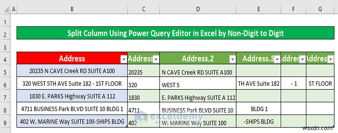 【保存版】Power QueryでExcelの列を分割する5つの簡単な方法