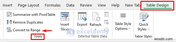 Excelのテーブルをすばやく削除する6つの簡単な方法
