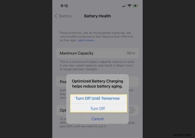 iPhoneで最適化されたバッテリー充電をオフにする方法 