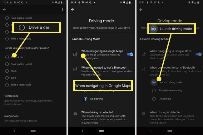 Googleアシスタントの運転モード設定にアクセスする方法 