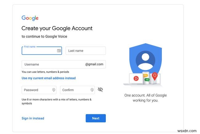 GoogleVoiceによる無料通話 