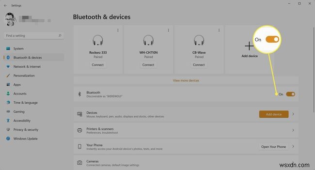 Windows11でBluetoothをオンにする方法 