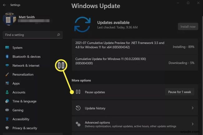 進行中のWindows11の更新を停止する方法 