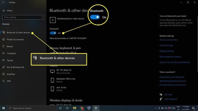 Windows10でBluetoothをオンにする方法 