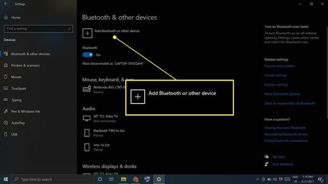 Windows10でBluetoothをオンにする方法 