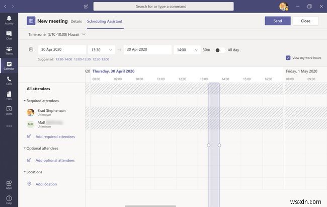 MicrosoftTeamsカレンダーの使用方法 