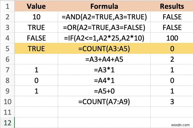Excelでブール値（論理値）を使用する方法 