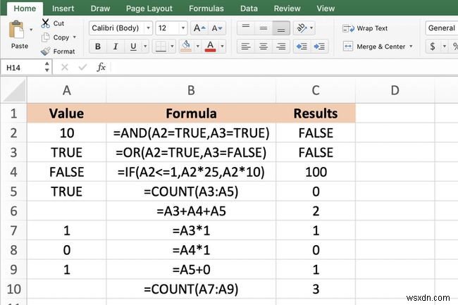 Excelでブール値（論理値）を使用する方法 