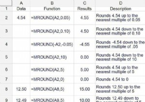 Googleスプレッドシートで数値を最も近い5または10に丸めます 