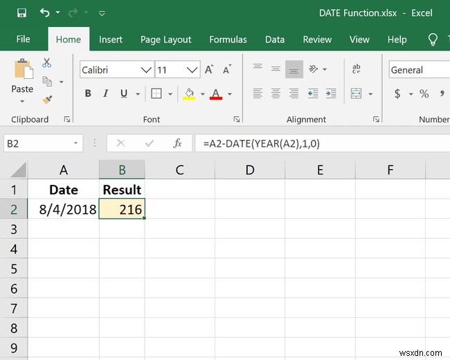 ExcelのDATE関数の使用方法 