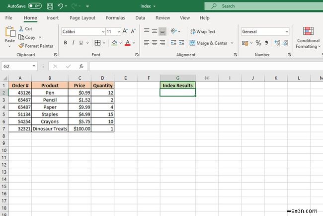 ExcelINDEX関数の使用方法 