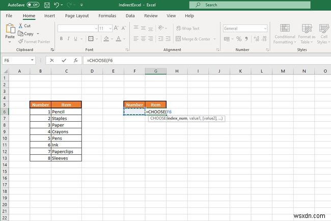 ExcelでCHOOSE関数を使用する方法 