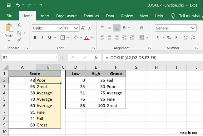 ExcelでLOOKUP関数を使用する方法 