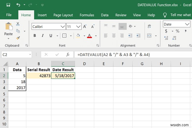 ExcelのDATEVALUE関数の使用方法 