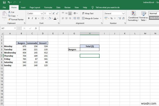 Excelで間接関数を使用する方法 