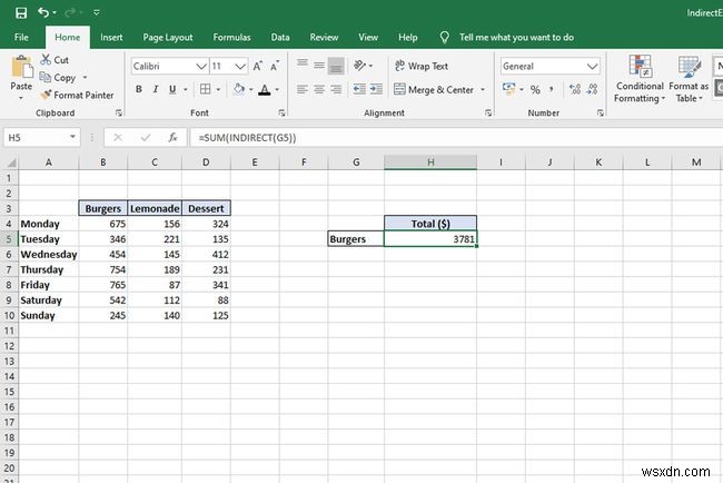 Excelで間接関数を使用する方法 