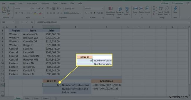 Excel小計関数の使用方法 