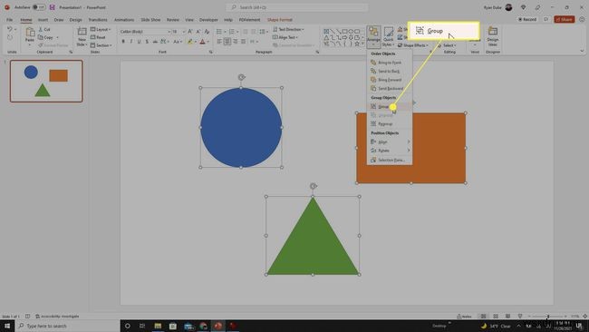 PowerPointでオブジェクトをグループ化する方法 