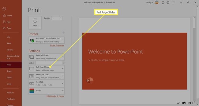 PowerPointで1ページに複数のスライドを印刷する方法 