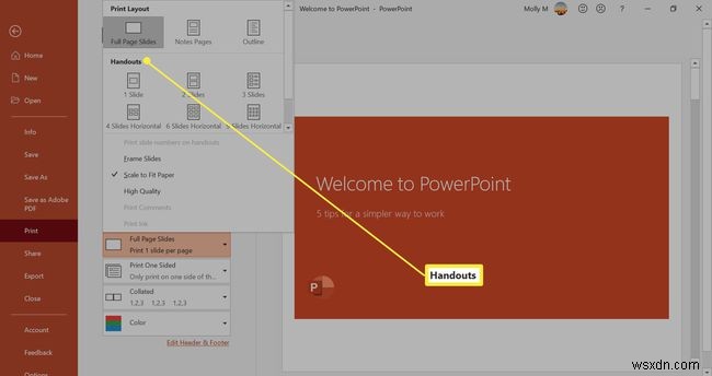 PowerPointで1ページに複数のスライドを印刷する方法 