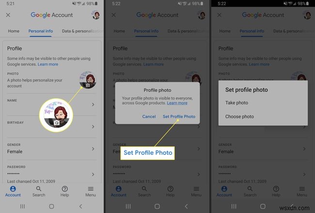 Googleプロフィール写真を変更する方法 