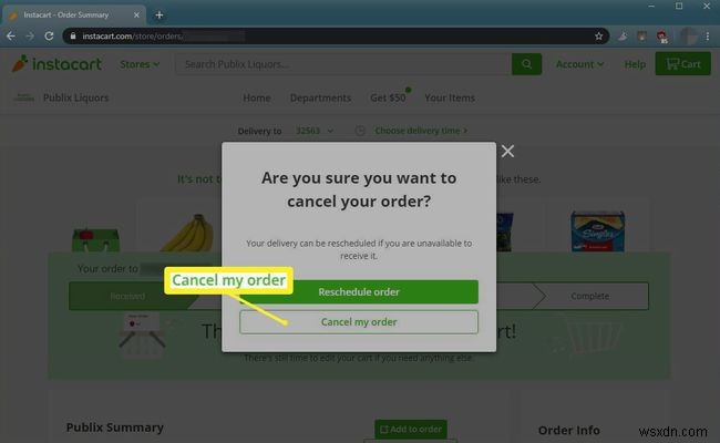 Instacartの注文、メンバーシップ、無料トライアルをキャンセルする方法