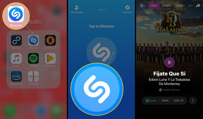 すでに携帯電話にある曲をShazamする方法 