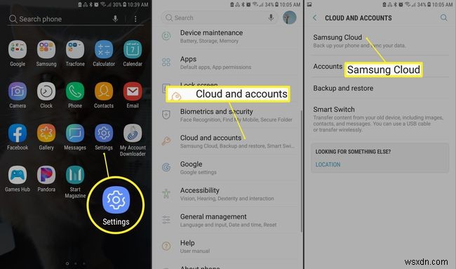 SamsungCloudにアクセスする方法 